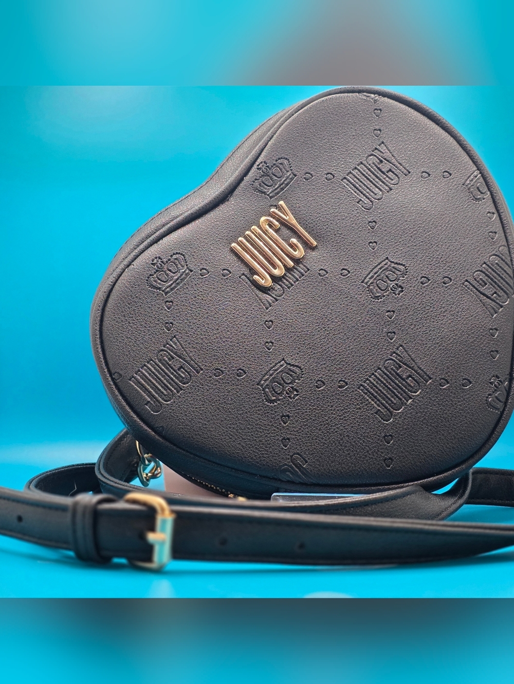 Juicy Couture Black Heart Crossbody Bag